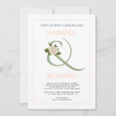 ピーチグリーンアンパサンドバラバーチャル結婚ズ 招待状 (正面)