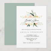 ピーチグリーンウォーター色フローラブライダルシャワー (正面/裏面)