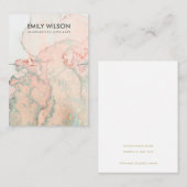 ピーチグリーンゲート大理石ネックレス表示カード 名刺 (正面/裏面)