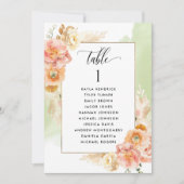 ピーチグリーンシーティングプランカード（ゲスト名あり） (正面)