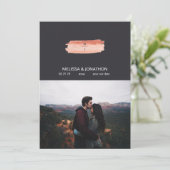 ピーチグリーンネイビーパステルイメージを追加する日付を保存 セーブザデート (スタンド正面)