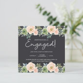 ピーチグリーンネイビーパステルフローラエレガント婚約 (スタンド正面)