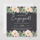 ピーチグリーンネイビーパステルフローラエレガント婚約 (正面)