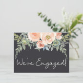 ピーチグリーンネイビーパステルフローラエレガント婚約 (スタンド正面)