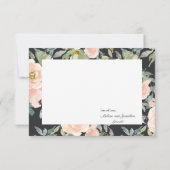 ピーチグリーンネイビーパステルフローラ サンキューカード (裏面)