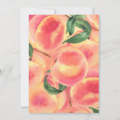 ピーチグリーンリーラッシュ春フルーツベビーシャワー 招待状 (裏面)