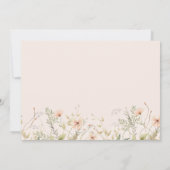 ピーチグリーンワイルドフラワーズリースブリデスメイドランチ 招待状 (裏面)