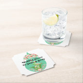 ピーチグリーン用チップボードコースターウェディングシャワー ペーパーコースター (インサイチュ)