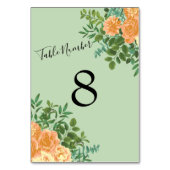 ピーチグリーン結婚ズ春パステルフローラ テーブルナンバー (正面)