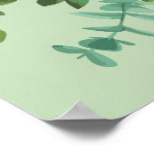 ピーチグリーン結婚ズ春パステルフローラ ポスター (角)