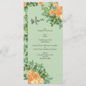 ピーチグリーン結婚ズ春パステル メニュー (正面/裏面)