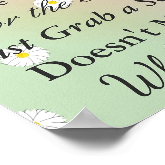 ピーチグリーン結婚デイジーのシーティングポスター ポスター (角)