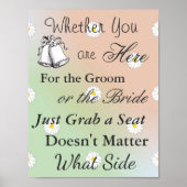 ピーチグリーン結婚デイジーのシーティングポスター ポスター (正面)