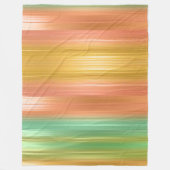 ピーチグリーン金ゴールドストライプフリースブランケット フリースブランケット (正面)