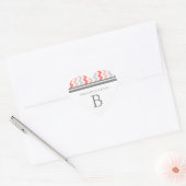 ピーチグレイシボロンモノグラム封筒用シール ハートシール (封筒)