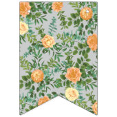 ピーチグレイ結婚のヴィンテージフローラ バンティングフラッグ (第2の旗)