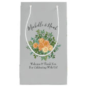 ピーチグレイ結婚ズ春フローラ スモールペーパーバッグ (正面)