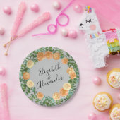 ピーチグレイ結婚ズ春フローラ ペーパープレート (パーティー)