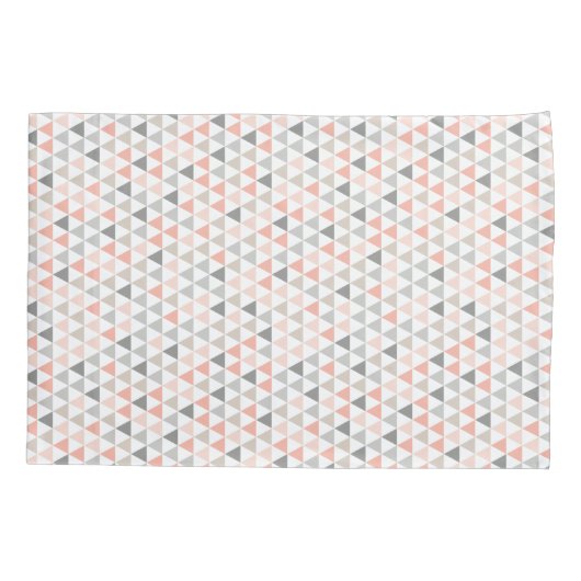 ピーチグレーベージュニュートラルモダンピローケース 枕カバー (裏面)