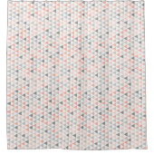 ピーチグレーベージュ中立モダン幾何模様 シャワーカーテン (正面)