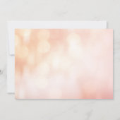 ピーチグロウ エレガント ボケライト 婚約パーティー 招待状 (裏面)