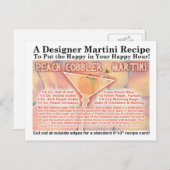 ピーチコブラーマルティーニレシピはがき ポストカード (正面/裏面)