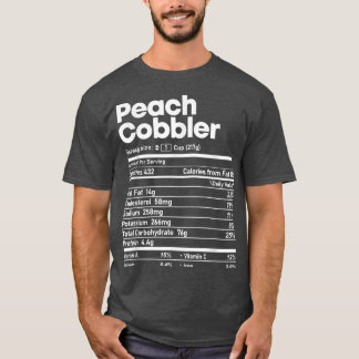 ピーチコブラー栄養ファクトおもしろい感謝祭C Tシャツ
