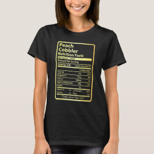 ピーチコブラー栄養ファクト感謝祭のクリスマス Tシャツ