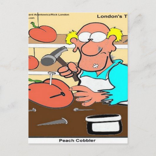 ピーチコブラー 楽しい LTCartoons ポストカード (正面)