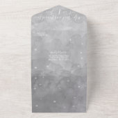 ピーチコーラルアプリコットピンクハートリーフツリー結婚ズ オールインワン招待状 (外側)