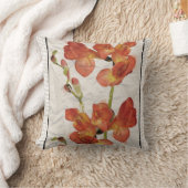 ピーチコーラルウォーター色アジアフローララン クッション (ブランケット)