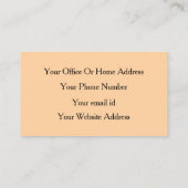 ピーチコーラルオレンジヘアメイクアップアーティストプロフェッショナル 名刺 (裏面)