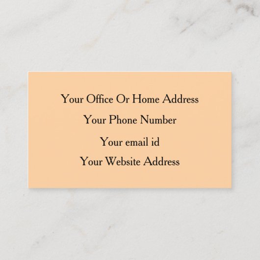 ピーチコーラルオレンジヘアメイクアップアーティストプロフェッショナル 名刺 (裏面)
