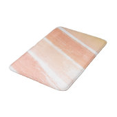 ピーチコーラルピストライプのッ絵を描クスウォッチ バスマット (アングル)