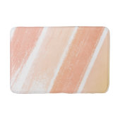 ピーチコーラルピストライプのッ絵を描クスウォッチ バスマット (正面)