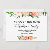 ピーチコーラルフローラの移動告知 招待状 (正面)