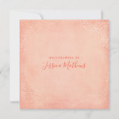 ピーチコーラルフローラ&グリッターキンセニェラ 招待状 (裏面)