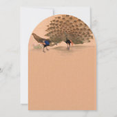 ピーチコーラルペアの豪華な結婚式招待状 招待状 (裏面)