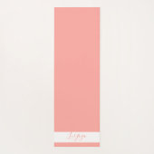 ピーチコーラルメタリックエレガント抽象芸術ルヨガ ヨガマット (裏面)