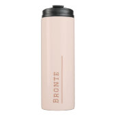 ピーチコーラル – カラーフローモノグラム タンブラー (正面)