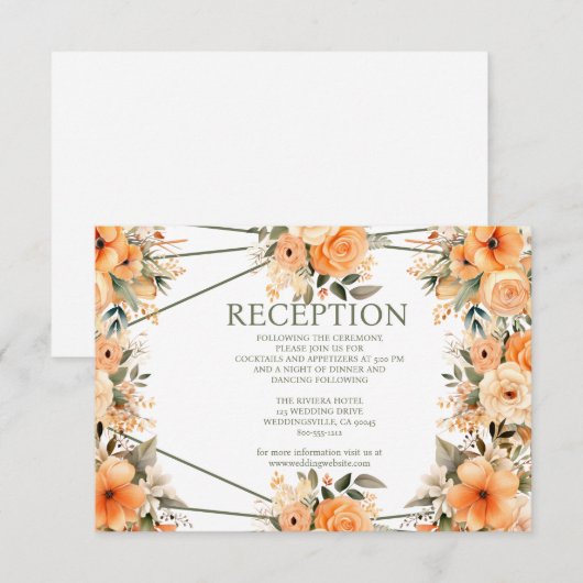 ピーチサマーウェディングレセプションエンクロージャカード エンクロージャーカード (正面/裏面)