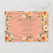 ピーチサマーウェディングレセプションエンクロージャカード エンクロージャーカード (正面)