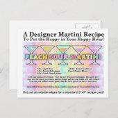 ピーチサワー スプリング マーティニーレシピ カード ポストカード (正面/裏面)
