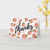 ピーチサンキューカード カード (黄色い花)
