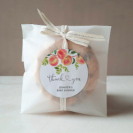 ピーチサンキュークラシック丸ステッカー ラウンドシール