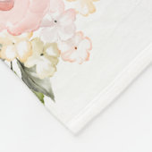 ピーチサンゴバラリース月次ベビーマイルストーン フリースブランケット (角)