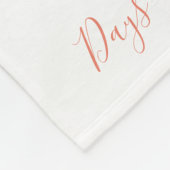 ピーチサンゴバラリース月次ベビーマイルストーン フリースブランケット (角)