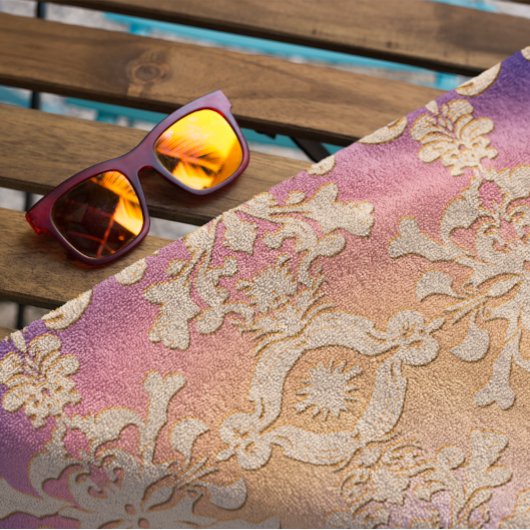 ピーチサンセットダ王室のマスク ビーチタオル