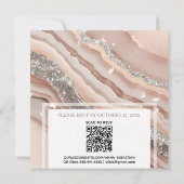 *~*ピーチサーモンシルバーAGATE RSVP QR 結婚 AR66's 招待状 (裏面)