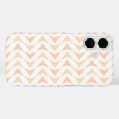 ピーチシェブロンの幾何学模様iPhone 16ケース Case-Mate iPhoneケース (裏面 (横))
